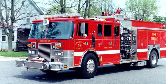1989 Pirece Rescue
Retired in 2006 - Sold to Muir Pennsylvania Fire Company